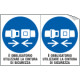 Foglio n. 2 etichette adesive obbligo uso cintura EN ISO 7010