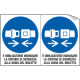 Foglio 2 etichette adesive obbligo cintura c muletto EN ISO 7010