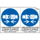 Foglio n. 2 etichette adesive obbligouso cintura EN ISO 7010