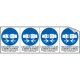 Foglio n. 4 etichette adesive obbligouso cintura EN ISO 7010