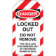 Cart. avvert. plast. LOCKED OUT