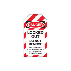 Cart. avvert. plast. LOCKED OUT