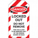 Cart. avvert. plast. LOCKED OUT