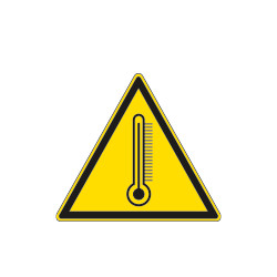 Cartello pericolo alta temperatura