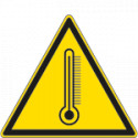 Cartello pericolo alta temperatura