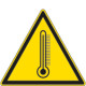 Etichetta adesiva pericolo alta temperatura