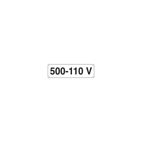 Cartello ausiliare 500-110 V