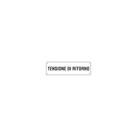 Cartello ausiliare tensione di ritorno
