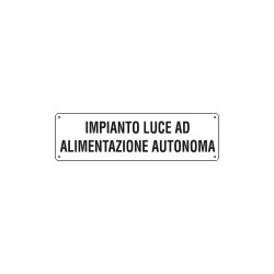 Cartello ausiliare imp. luce aliment. auton.
