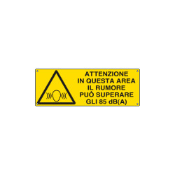 Cartello pericolo attenzione in questa zona. . . .