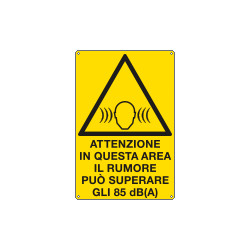 Cartello pericolo attenzione in questa zona. . . .