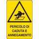 Cartello pericolo caduta e annegamento