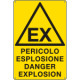 Cartello pericolo esplosione danger