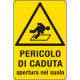 Cartello pericolo apertura nel suolo. . . .