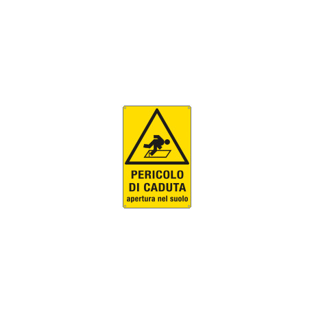 Cartello pericolo apertura nel suolo. . . .