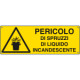 Cartello pericolospruzzi liq. incandescente