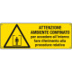 Etichetta pericolo ambiente confinato per accedere fare riferimento. . .