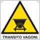 Cartello pericolo transito vagoni