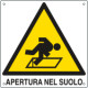 Cartello pericolo apertura nel suolo