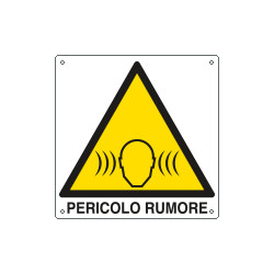 Cartello pericolo pericolo rumore