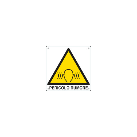 Cartello pericolo pericolo rumore