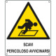 Cartello pericolo scavi pericoloso avvicinarsi