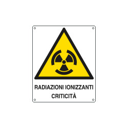 Cartello pericolo radiazioni ionizzanti