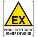 Cartello pericolo esplosione Danger Explosion
