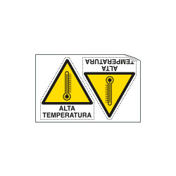 Foglio n. 2 etichette adesive alta temperatura