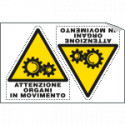 Foglio 2 etichette attenzione organi movimento