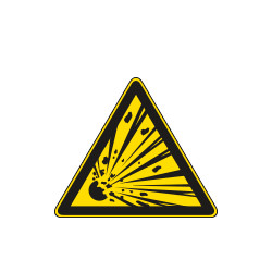 Etichetta adesiva pericolo esplosione EN ISO 7010