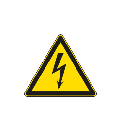 Cartello pericolo elettricita'solo simbolo EN ISO 7010