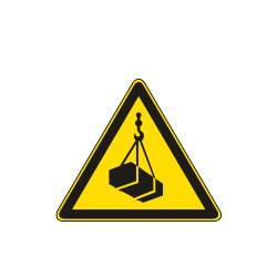 Cartello pericolo carichi sospesi EN ISO 7010