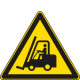 Cartello pericolo carrelli elevatori solo simbolo EN ISO 7010
