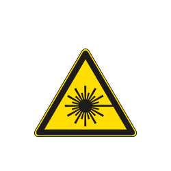 Cartello pericolo raggi laser solo simbolo EN ISO 7010