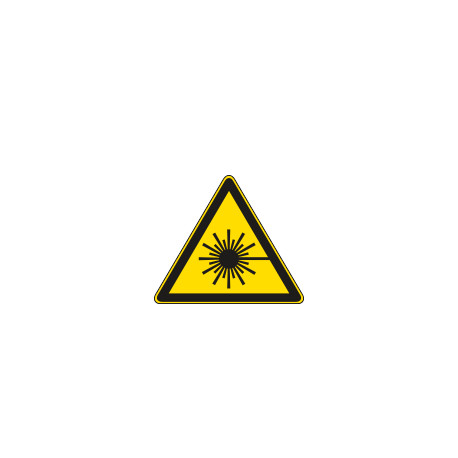 Cartello pericolo raggi laser solo simbolo EN ISO 7010