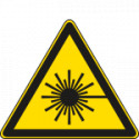 Cartello pericolo raggi laser solo simbolo EN ISO 7010