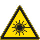 Cartello pericolo raggi laser solo simbolo EN ISO 7010