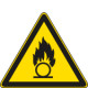Etichetta adesiva pericolo materiale comburente EN ISO 7010
