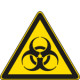 Cartello pericolo rischio biologico solo simbolo EN ISO 7010
