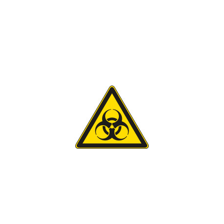 Cartello pericolo rischio biologico solo simbolo EN ISO 7010