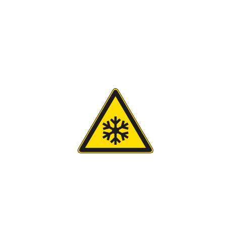 Etichetta adesiva pericolo bassa temperatura EN ISO 7010