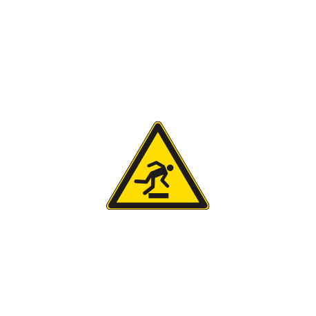 Etichetta adesiva pericolo di inciampo EN ISO 7010
