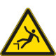 Cartello pericolo di caduta con dislivello solo simbolo EN ISO 7010