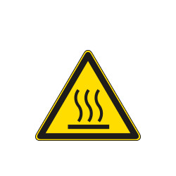 Cartello pericolo superficie calda solo simbolo EN ISO 7010