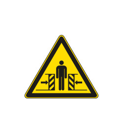 Cartello pericolo di schiacciamento solo simbolo EN ISO 7010