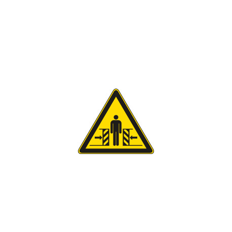 Etichetta pericolo di schiacciamento solo simbolo EN ISO 7010