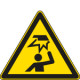 Cartello pericolo ostacolo in alto solo simbolo EN ISO 7010