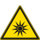 Cartello pericolo radiazioni ottiche solo simbolo EN ISO 7010