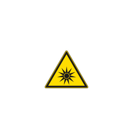 Etichetta pericolo radiazioni ottiche solo simbolo EN ISO 7010